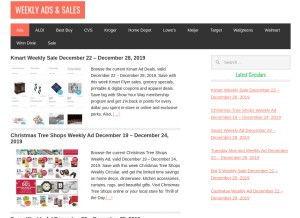 How weeklyadsale.com looks like on a tablet such as an iPad.