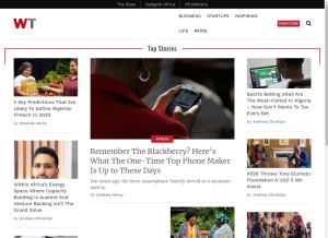 How weetracker.com looks like on a tablet such as an iPad.