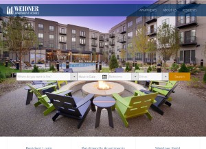 How weidner.com looks like on a tablet such as an iPad.
