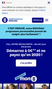 How weightwatchers.fr looks like on a mobile device such as an iPhone.
