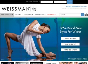 How weissmans.com looks like on a tablet such as an iPad.