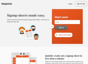 How wejoinin.com looks like on a tablet such as an iPad.
