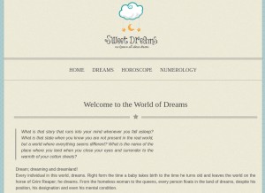 How weknowyourdreams.com looks like on a tablet such as an iPad.