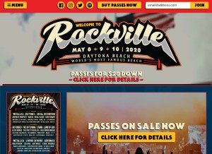 How welcometorockvillefestival.com looks like on a tablet such as an iPad.