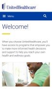 How welcometouhc.com looks like on a mobile device such as an iPhone.