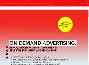 How welect.de looks like on a tablet such as an iPad.