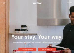 How welive.com looks like on a tablet such as an iPad.