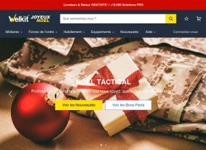 How welkit.fr looks like on a tablet such as an iPad.