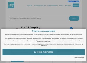 How welklidwoord.nl looks like on a tablet such as an iPad.
