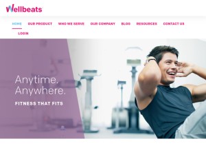 How wellbeats.com looks like on a tablet such as an iPad.