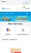 How wellcaremeds.com looks like on a mobile device such as an iPhone.