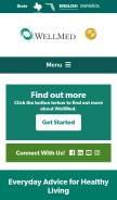 How wellmed.net looks like on a mobile device such as an iPhone.