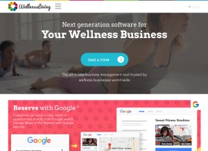 How wellnessliving.com looks like on a tablet such as an iPad.