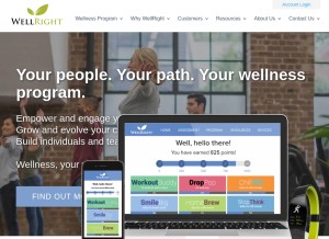How wellright.com looks like on a tablet such as an iPad.