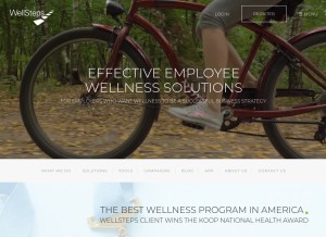 How wellsteps.com looks like on a tablet such as an iPad.