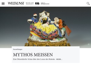 How weltkunst.de looks like on a tablet such as an iPad.