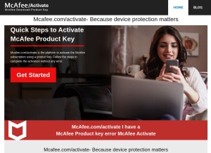 How wemcafeecomactivate.com looks like on a tablet such as an iPad.