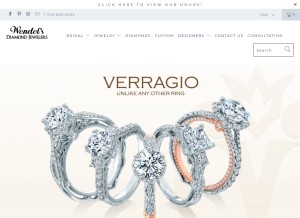 How wendelsjewelers.com looks like on a tablet such as an iPad.