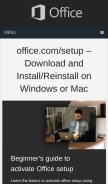 How weofficecomsetup.com looks like on a mobile device such as an iPhone.