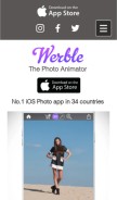 How werbleapp.com looks like on a mobile device such as an iPhone.