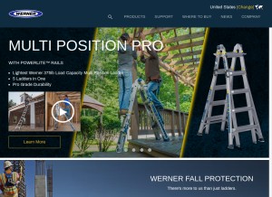How wernerco.com looks like on a tablet such as an iPad.