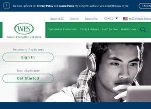 How wes.org looks like on a tablet such as an iPad.