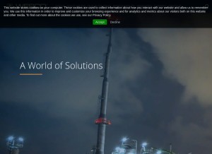 How wesco.com looks like on a tablet such as an iPad.