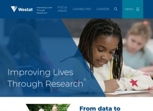 How westat.com looks like on a tablet such as an iPad.