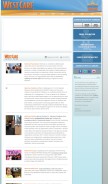How westcare.com looks like on a mobile device such as an iPhone.