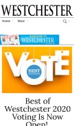 How westchestermagazine.com looks like on a mobile device such as an iPhone.