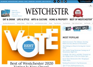 How westchestermagazine.com looks like on a tablet such as an iPad.