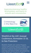 How wested.org looks like on a mobile device such as an iPhone.