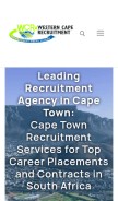 How westerncaperecruitment.co.za looks like on a mobile device such as an iPhone.