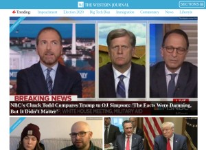 How westernjournal.com looks like on a tablet such as an iPad.