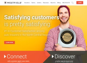 How westfieldgrp.com looks like on a tablet such as an iPad.
