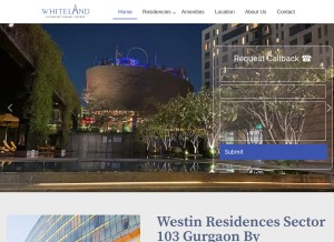 How westinresidences103.com looks like on a tablet such as an iPad.