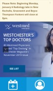 How westmedgroup.com looks like on a mobile device such as an iPhone.