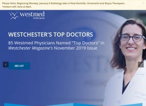 How westmedgroup.com looks like on a tablet such as an iPad.