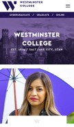 How westminstercollege.edu looks like on a mobile device such as an iPhone.