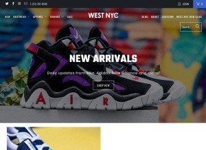 How westnyc.com looks like on a tablet such as an iPad.