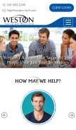 How weston-tech.com looks like on a mobile device such as an iPhone.