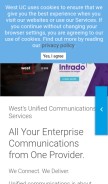 How westuc.com looks like on a mobile device such as an iPhone.