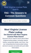 How westvirginialicenseplate.com looks like on a mobile device such as an iPhone.