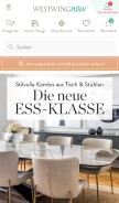 How westwingnow.de looks like on a mobile device such as an iPhone.
