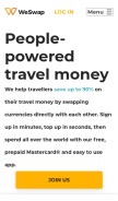 How weswap.com looks like on a mobile device such as an iPhone.