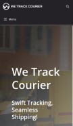 How wetrackcourier.com looks like on a mobile device such as an iPhone.