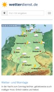 How wetterdienst.de looks like on a mobile device such as an iPhone.