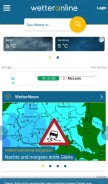 How wetteronline.de looks like on a mobile device such as an iPhone.