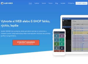 How wexbo.com looks like on a tablet such as an iPad.