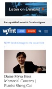 How wfmt.com looks like on a mobile device such as an iPhone.